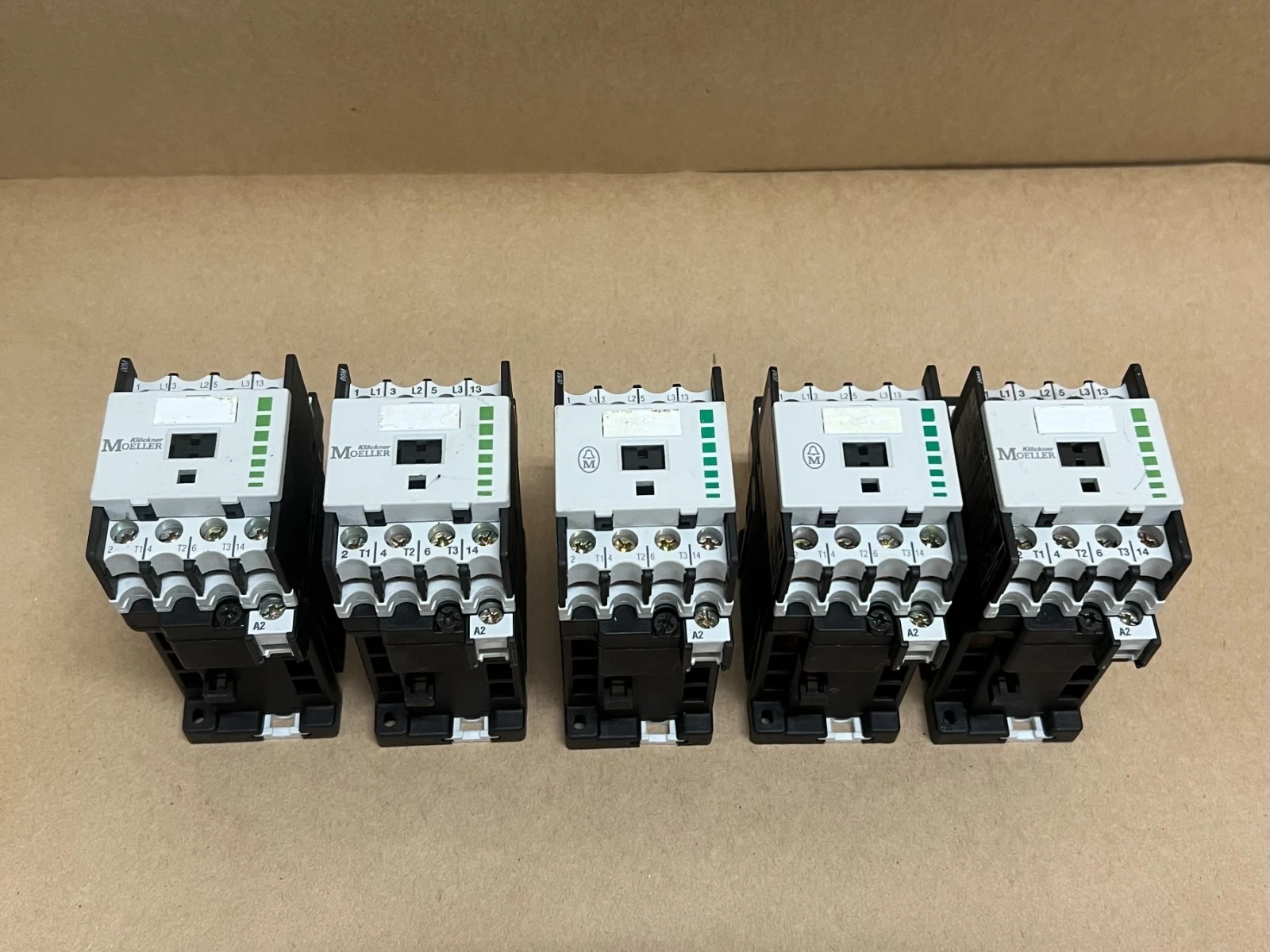 Used Moeller DIL00M-G-10 24V DC, 600 VAC, 20A Contactors - Lot of 5
