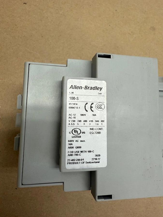 Used Allen- Bradley 100-C43D10 Ser A, Contactor, 43A *NEW*