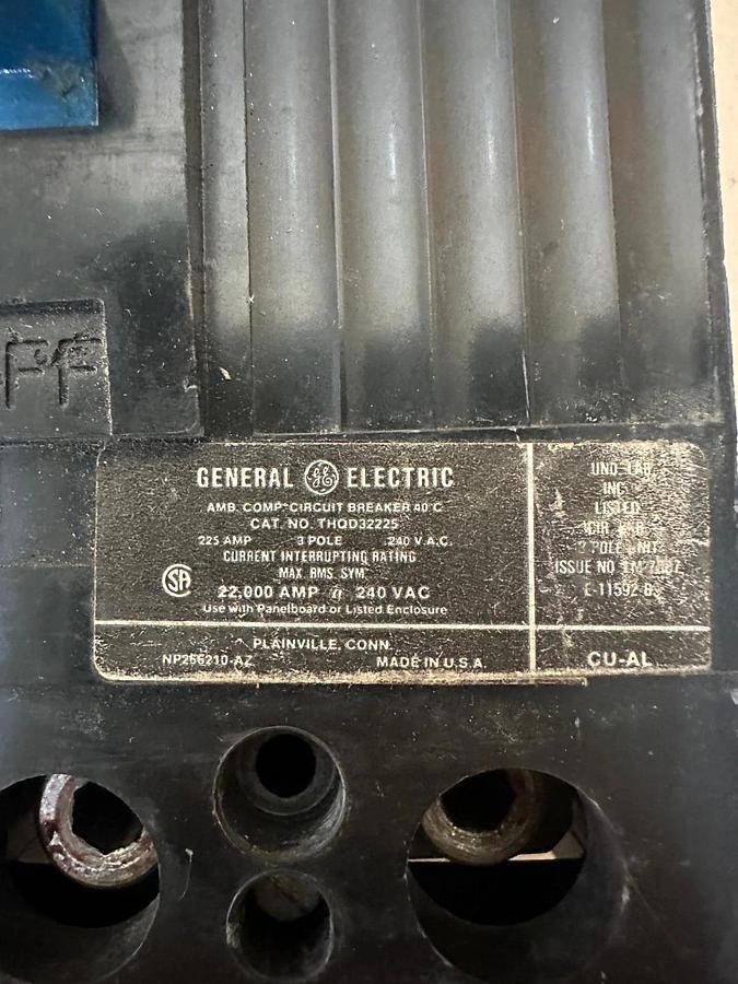 Used General Electric THQD32225 225A Circuit Breaker