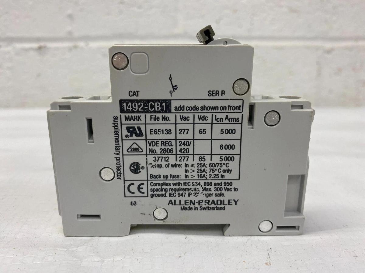 Used Allen-Bradley 1492-CB1 H 150 15A Circuit Breaker - Lot of 3