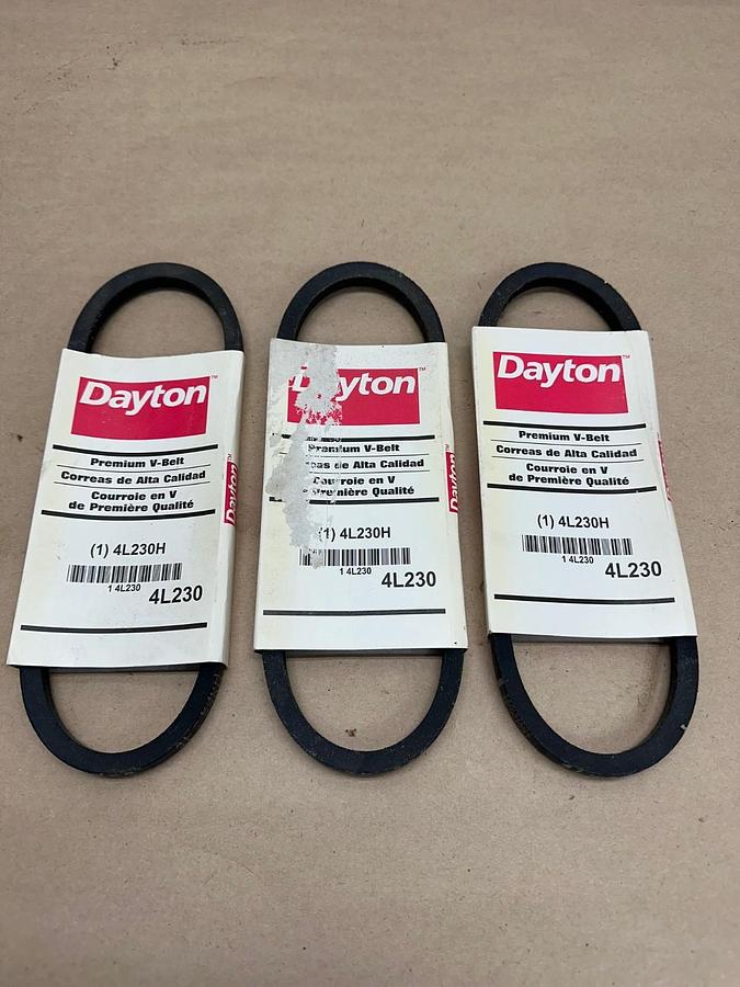 Used Dayton 4L230H V-Belt *NEW* Lot of 3
