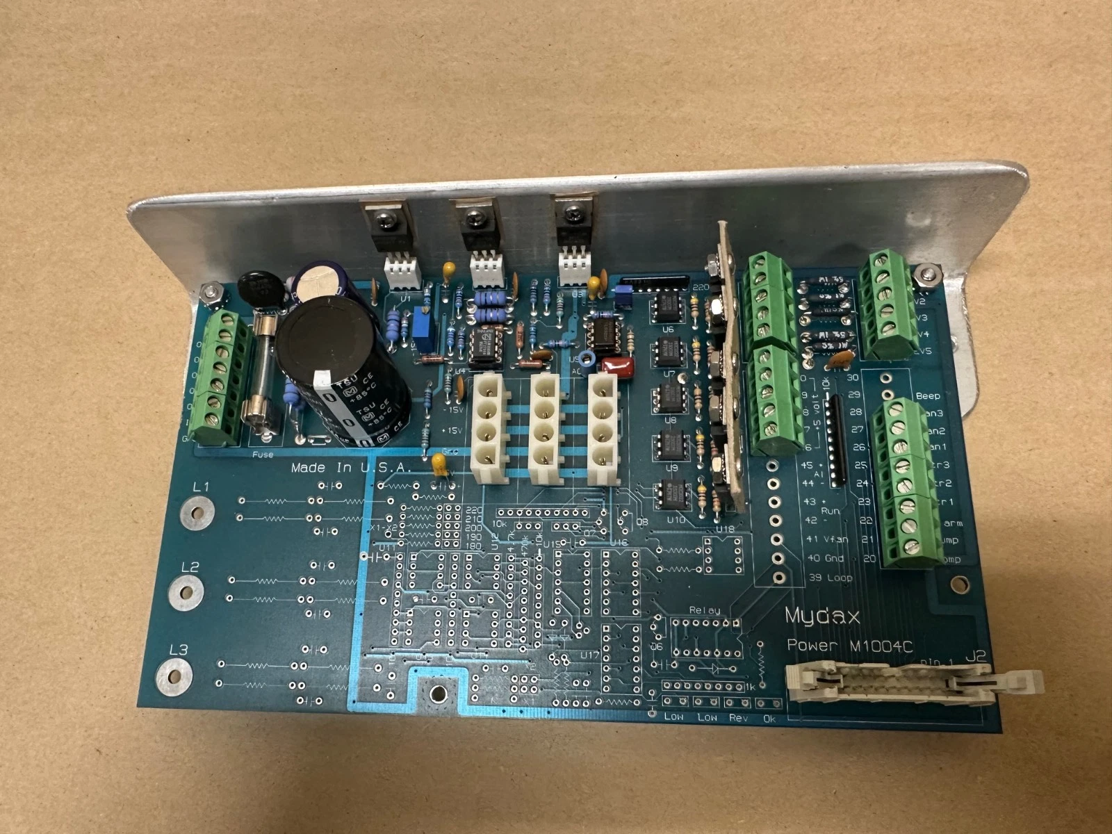 Used Mydax M1004C Power Interface Board w/ Backplate