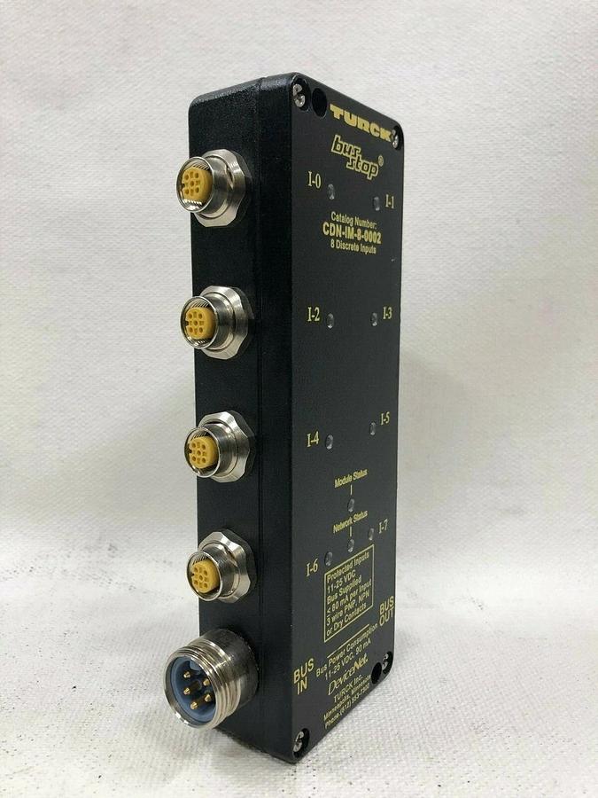 Used TURCK CDN-IM-8-0002 Bus Stop, DeviceNet 8 Discrete Inputs