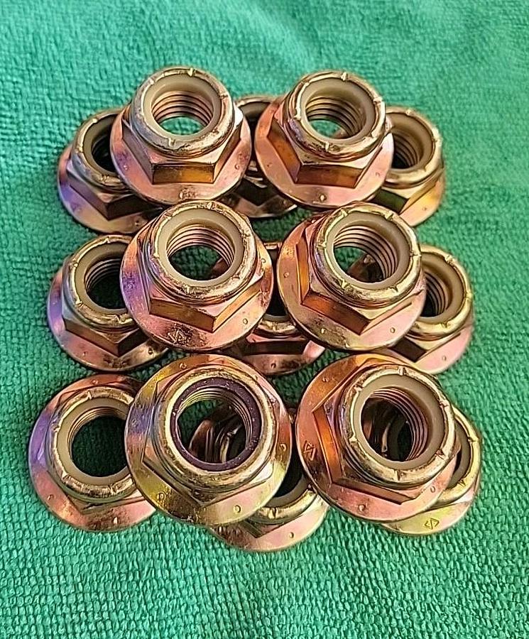 Stainless Steel Hex Flange Lock Nut - Lot of 70