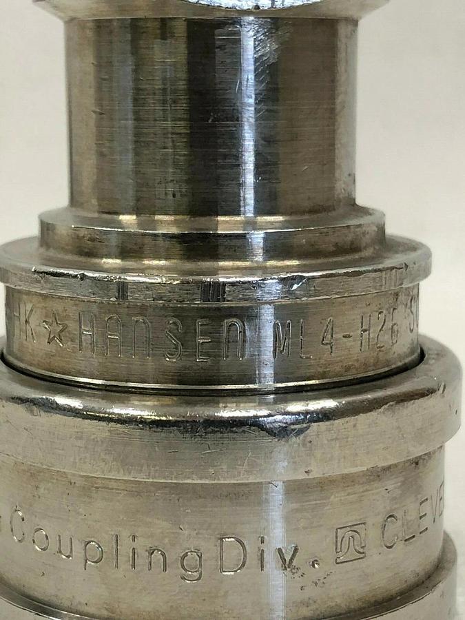 Used Aeroquip FD45-1005-16-16 Hansen LL8-K36 Hydraulic Coupling Hansen ML4-H26 Sockt