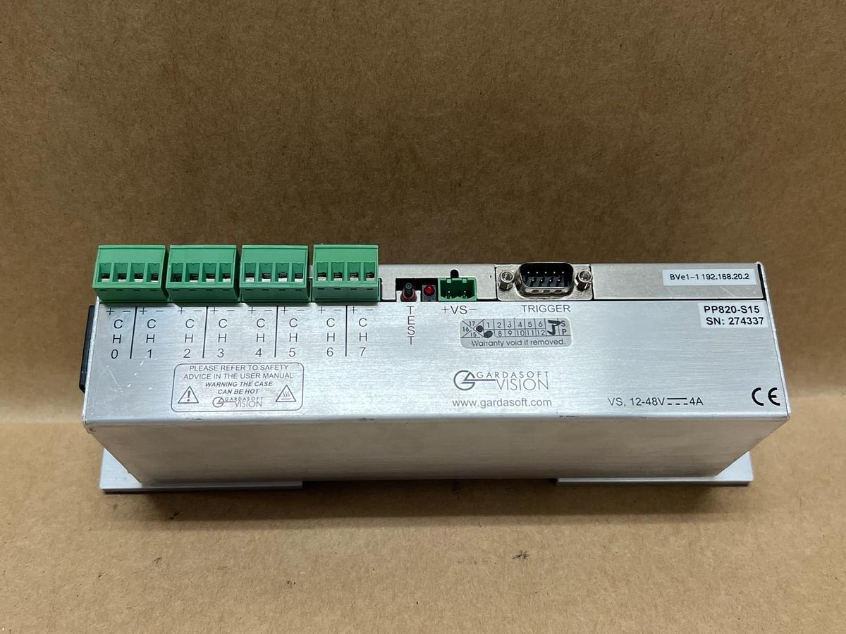 Used Gardasoft Vision PP820-S15 8 Channel, LED Controller