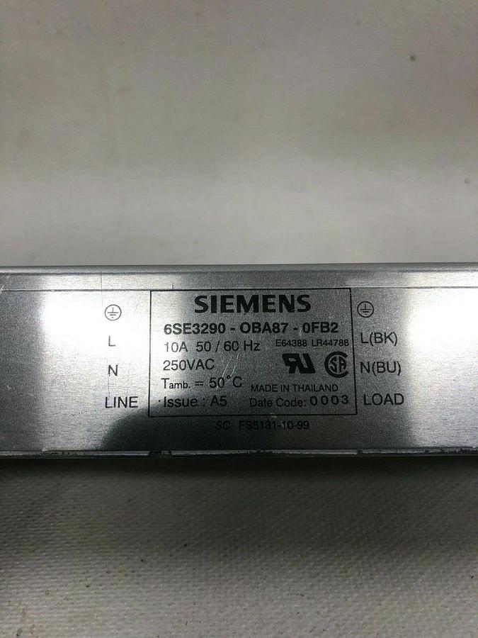 Used Siemens 6SE3290-OBA87-OFB2 Power Line Filter