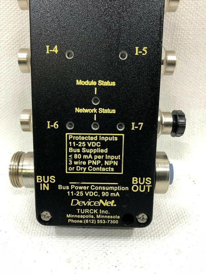 Used TURCK CDN-IM-8-0002 Bus Stop, DeviceNet 8 Discrete Inputs