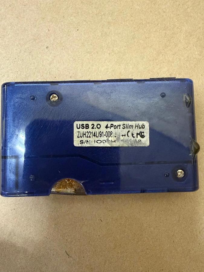 Used Zonet ZUH2214L 4-Port USB2.0 Slim Hub