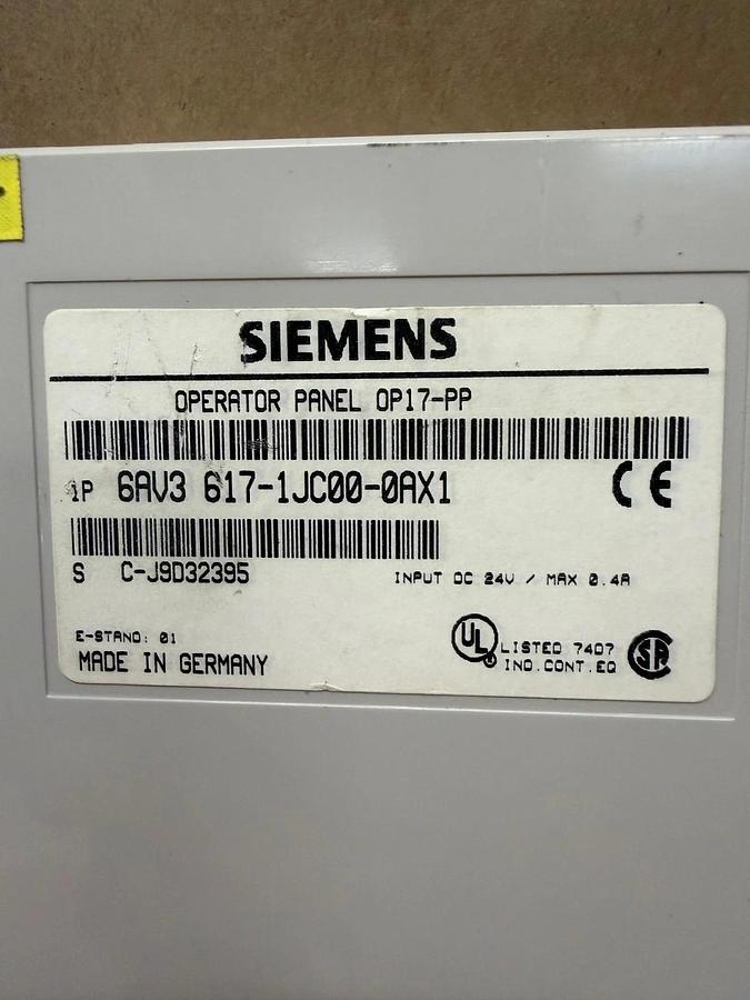 Used Siemens OP17-PP Operator Panel