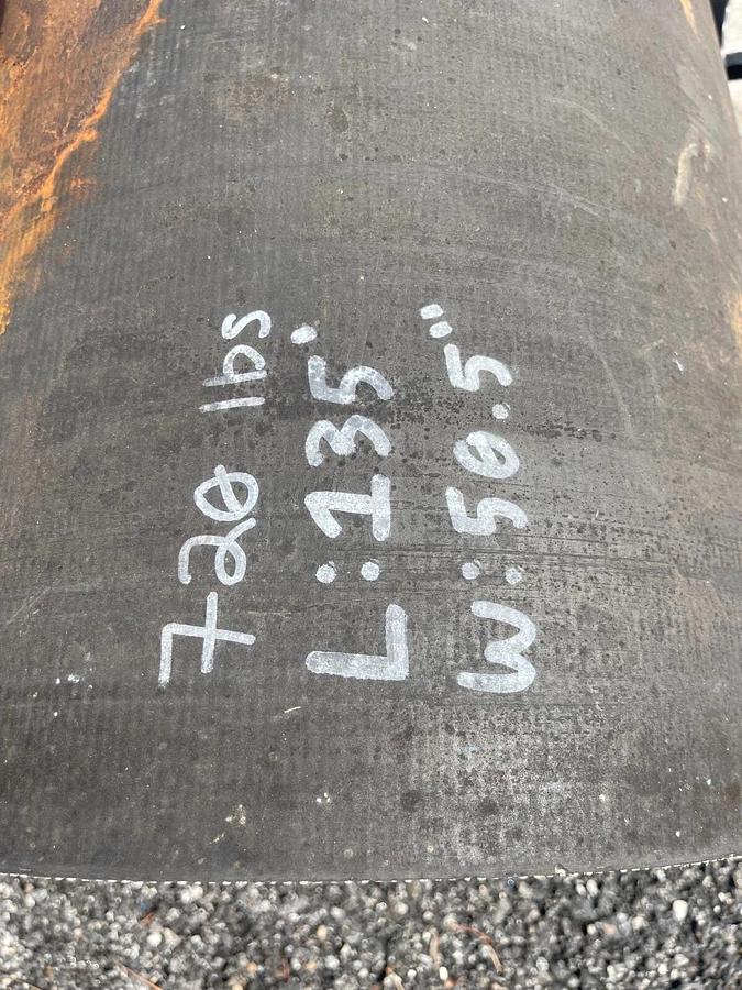 Used Conveyor Belt W:50.5” L: 135’ Rough Top 2 Ply