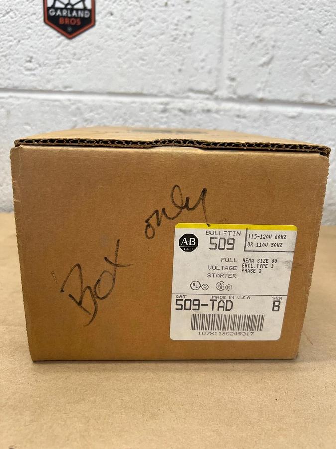 Used Allen Bradley 509-TAD Series B Full Voltage Starter