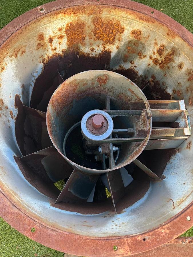 Used Hartzell Fan VA29-BD 29” Axial Inline Fan w/ 20Hp Motor @ 1755RPM, 575V