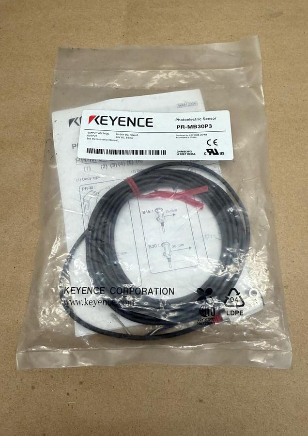 Used Keyence PR-MB30P3 Mini Slim Reflective Photoelectric Sensor