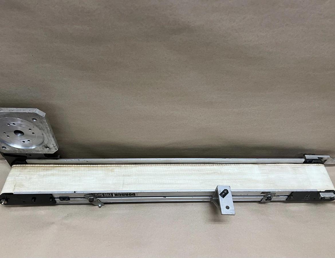 Used Dorner 2100-0403-02/01 2100 Ser Slider Bed Belt Conveyor, End Drive Mount Plate
