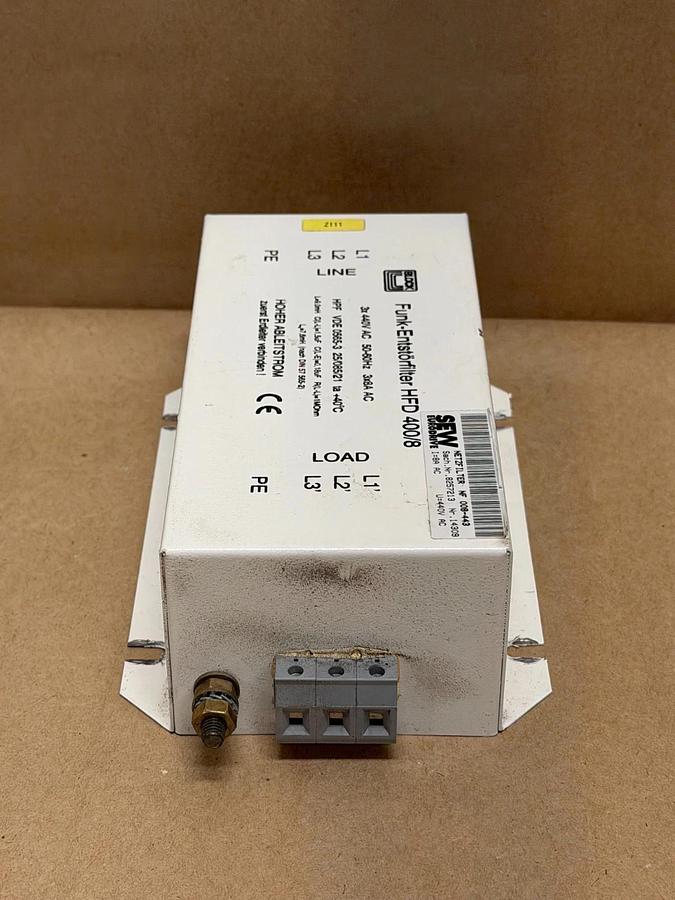 Used SEW Eurodrive Block Funk-Enstorfilter HFD 400/8 HPF VDE 0565-3 Filter Module