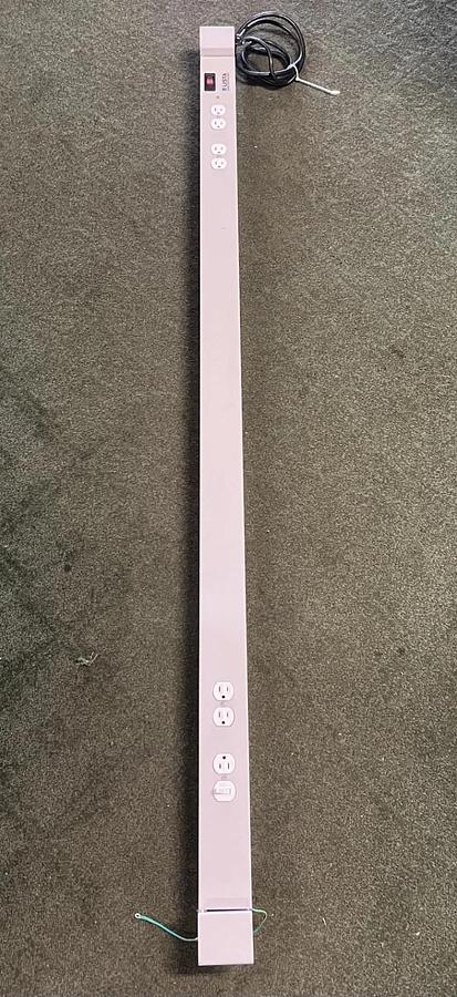 Used Lista LR51943 Series 8000 Workbench Power Strip, 125V, 15A, 1875W, 71"L