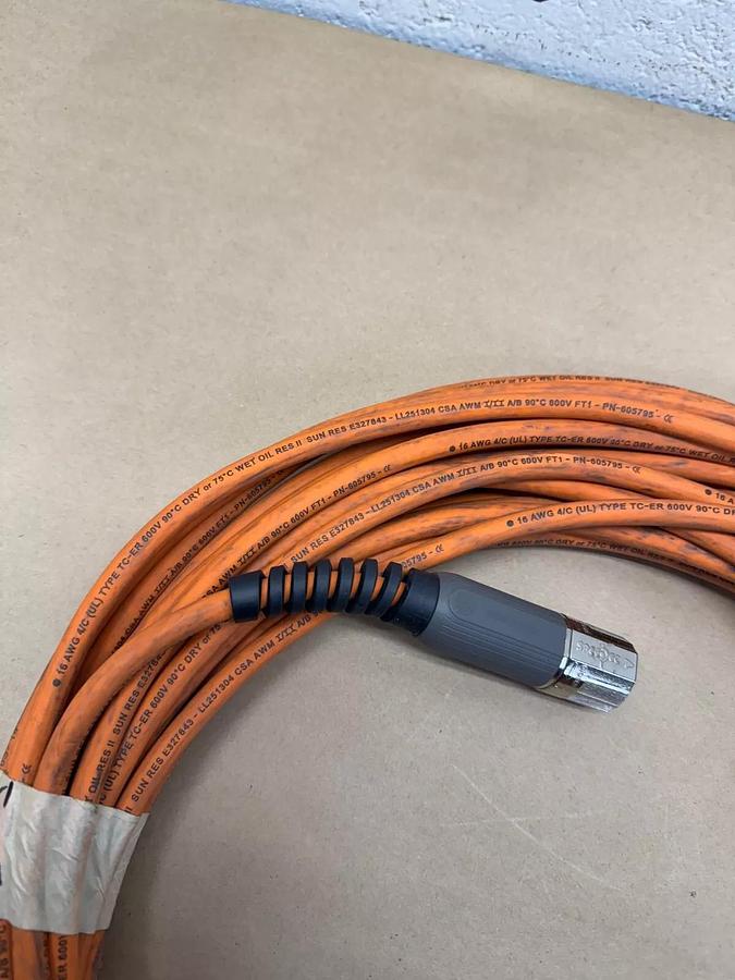 Used Allen-Bradley 2090-CPWM7DF-16AA25 Power/Feedback Cable, Ser A, 16 AWG, 22m