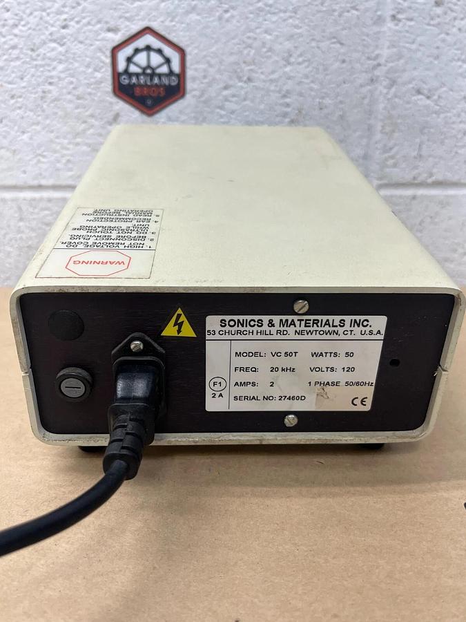 Used Sonics + Materials VC 50T 50 Watt Ultrasonic Processor