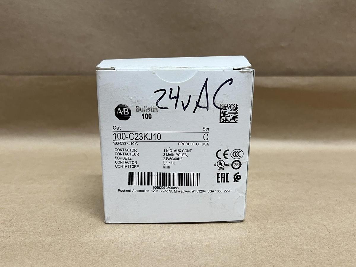 Used Allen Bradley 100-C23KJ10 Ser C Contactor Overload, 3 Main Poles *NEW*