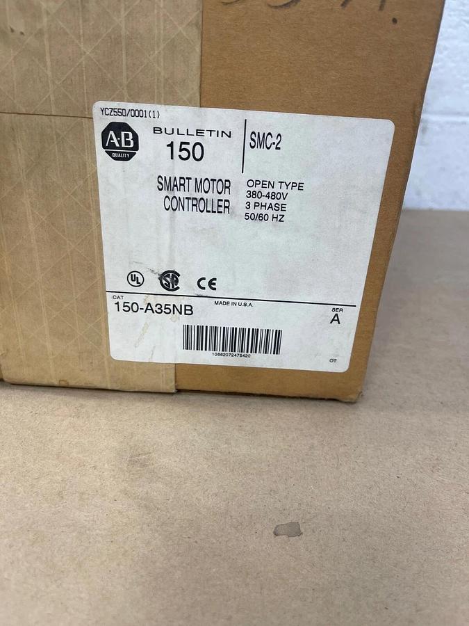 Used Allen-Bradley 150-A35NB Smart Motor Controller SMC-2, 380-480V, 3 Phase, 50/60Hz
