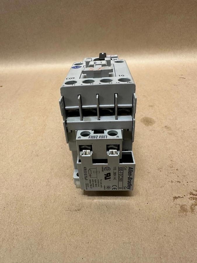 Used Allen Bradley 140M-C2E-B63 Ser C Circuit Breaker w/ 100-C09*10