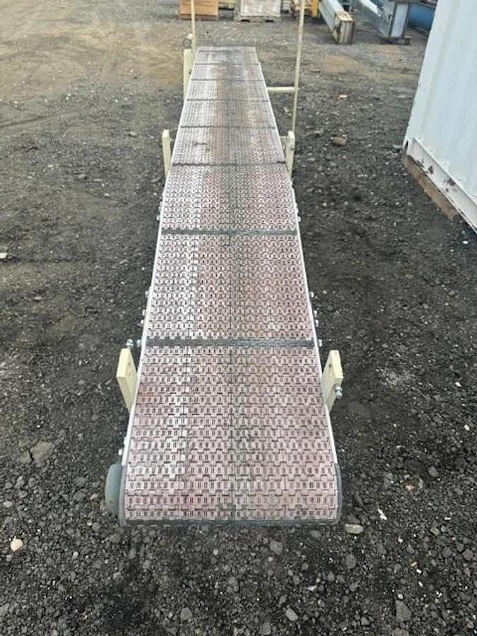 Used Industrial Conveyor, 104” x 12” Belt, w/ Reliance 1.5Hp Motor @ 1725 RPM