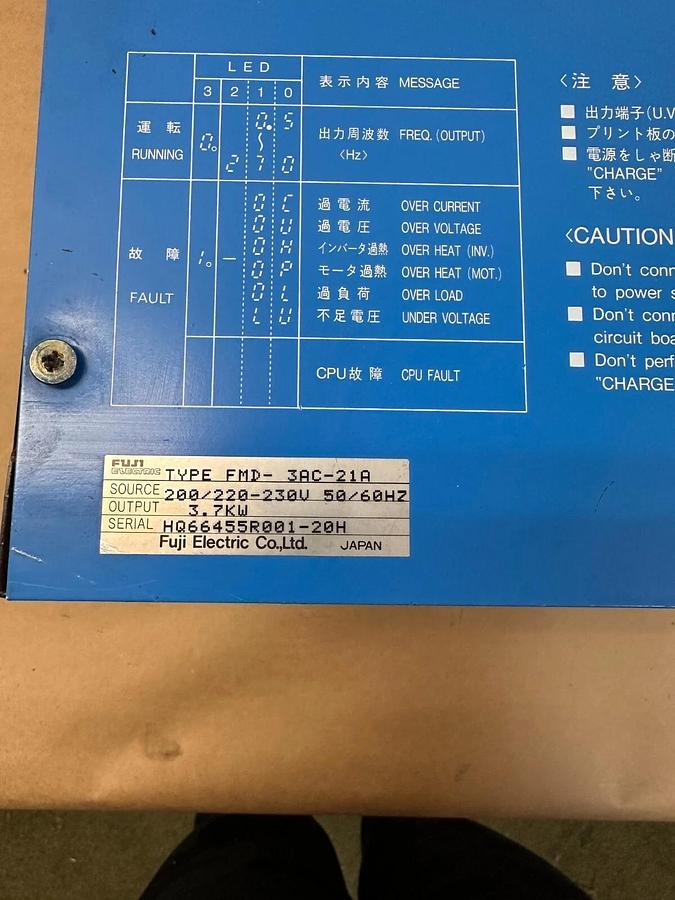 Used Fuji Electric - FMD-3AC-2/A - Frenic 5000 M2