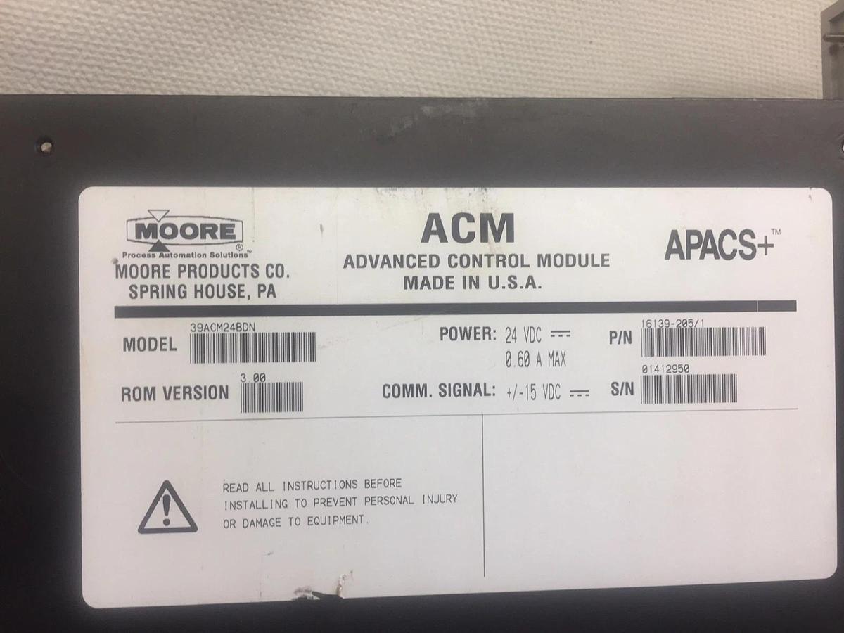 Siemens Moore ACM Advanced Control Module 39ACM24BCN APACS