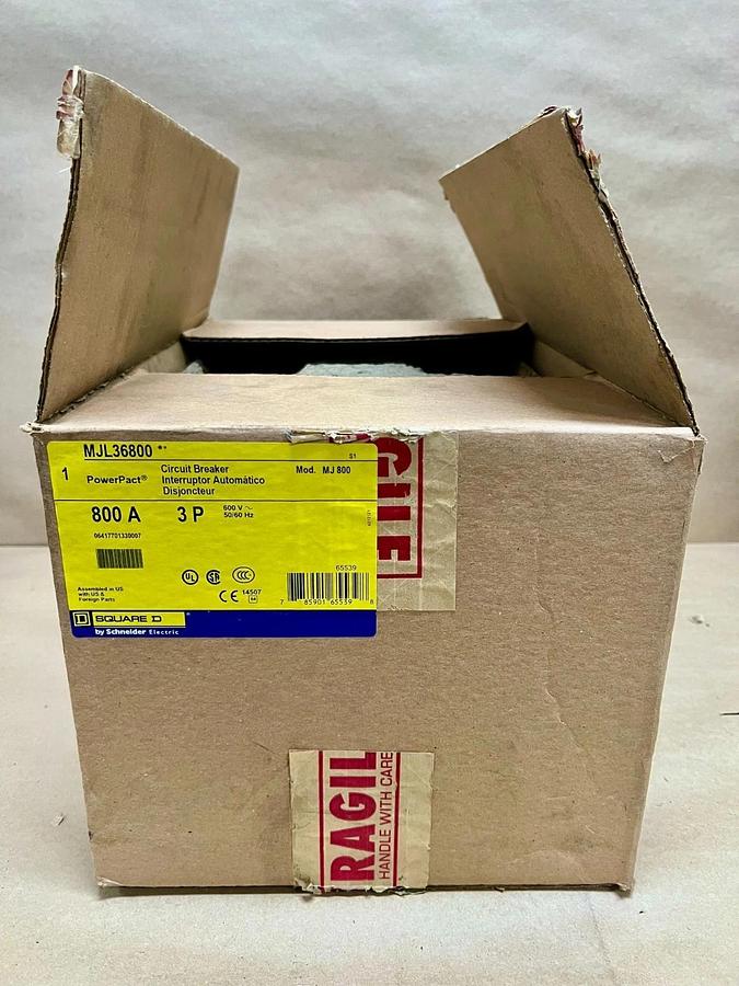 Square D MJL36800 800A, 3P PowerPact Circuit Breaker *NEW*