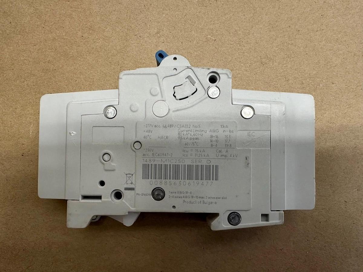 Used Allen Bradley 1489-M1C250 Circuit Breaker 1 Pole *NEW*
