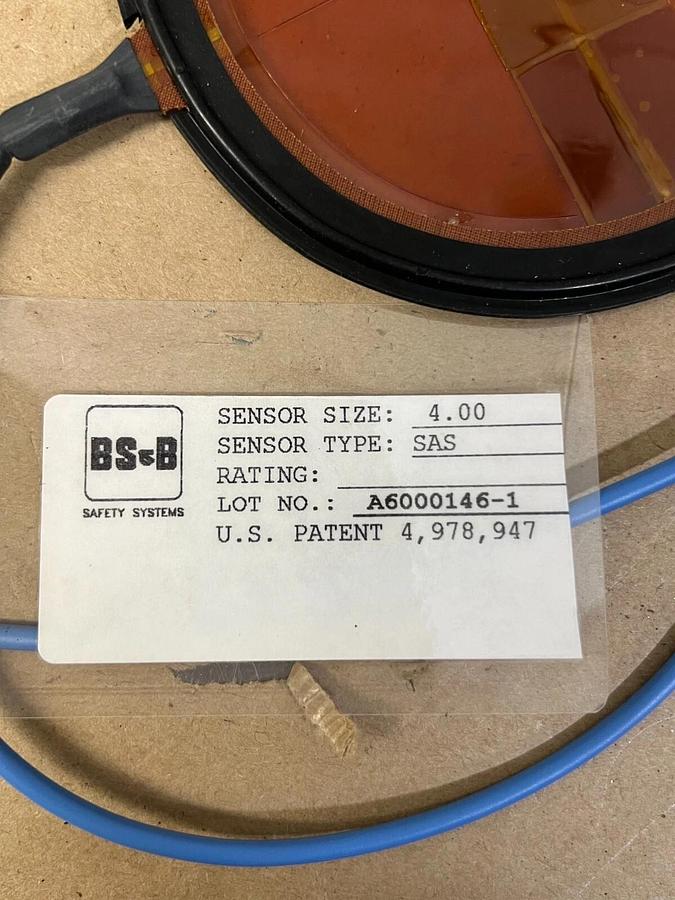 Used BS&B A6000146-1 Burst Disc, Sensor Size 4.00, Type SAS - Lot of 2