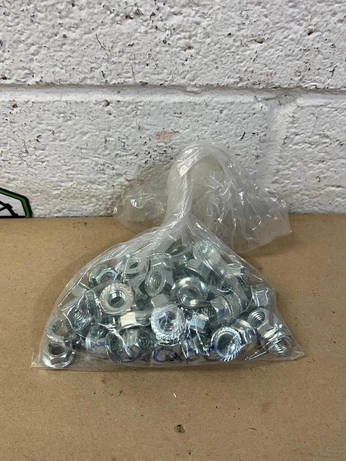Stainless Steel Hex Flange Lock Nut - Lot of 70