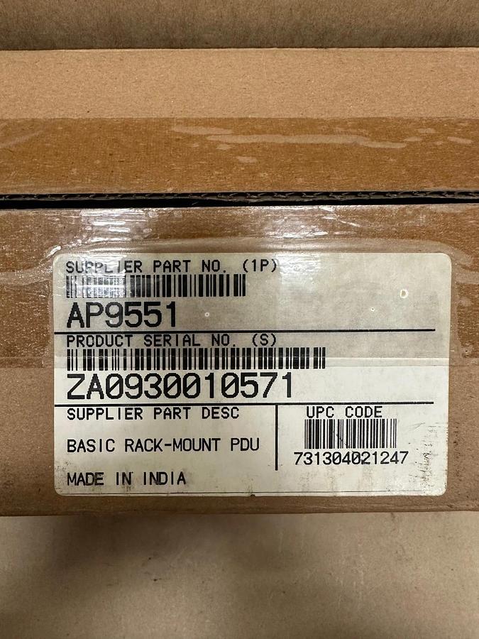Used APC AP9551 Basic Rack-Mount PDU *NEW*