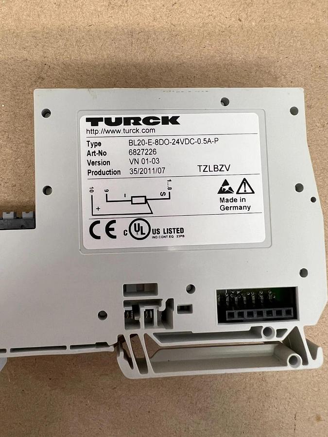 Used Turck BL20-E-8DO-24VDC-0.5A-P Sensor
