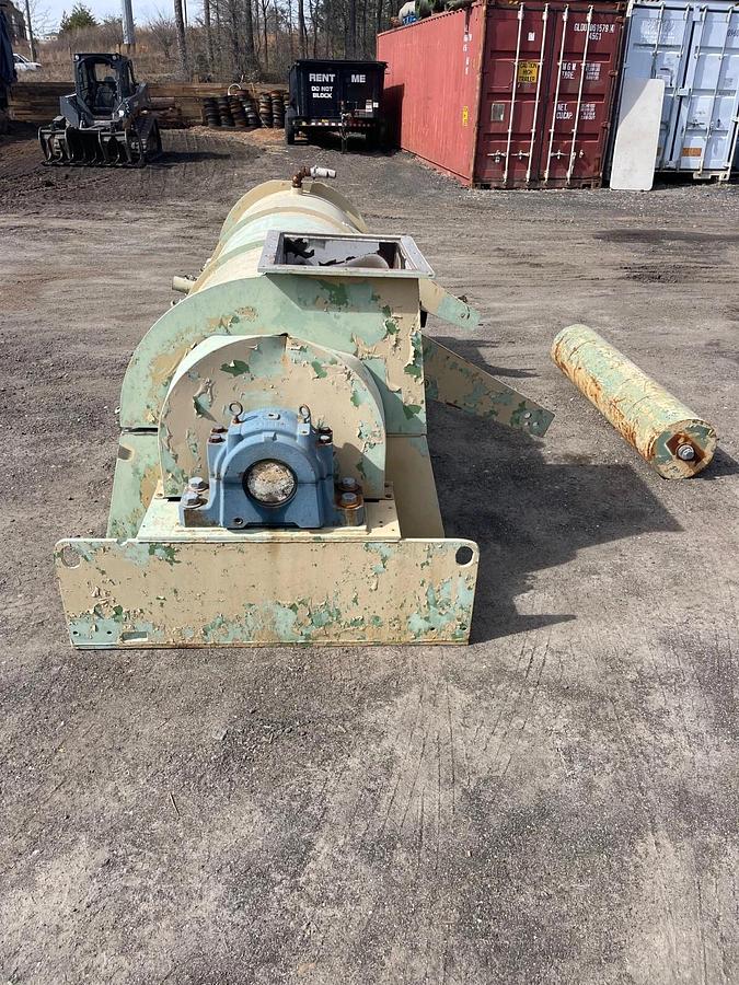Used Littleford EK75AB Plow Continuous Mixer, Chamber 103”x32”, Inlet 20"x16"