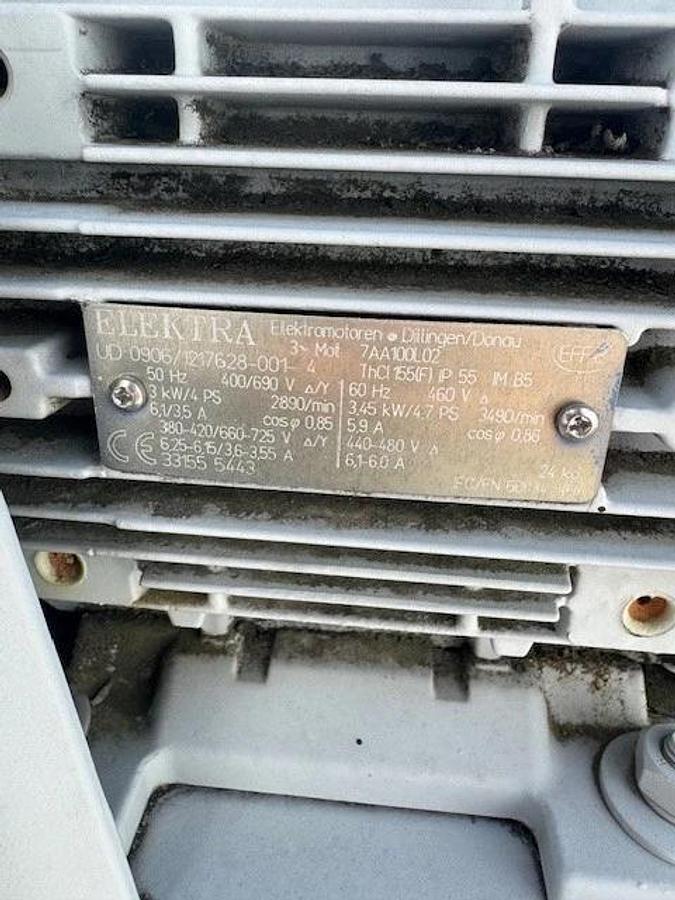 Used Systemair RVN/RE 315 MB GR270, CW Bottom Horizontal, 3kW Motor 2890RPM 440-480V