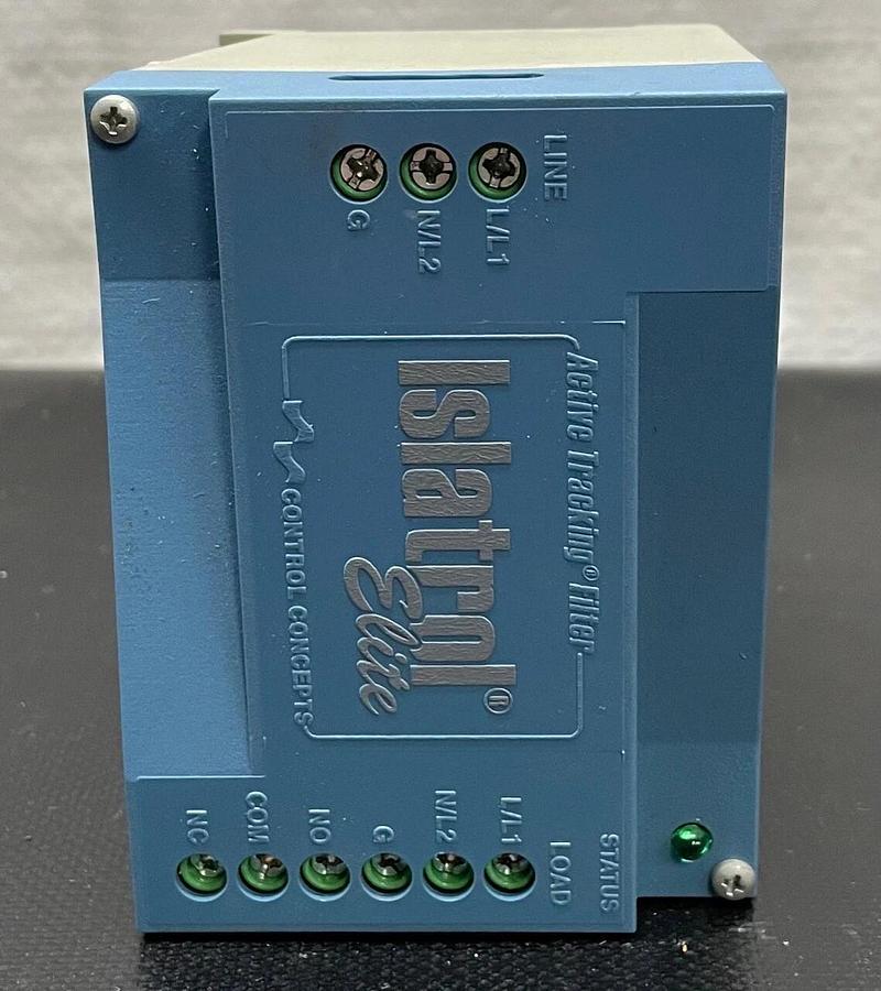 Used Islatrol Elite IE-105 Active Tracking Filter, 120 VAC,47-63 Hz, 5A