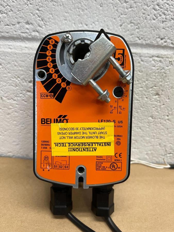 Used Belimo LF120-S Actuator, 35 in-lb (4Nm), 120VAC, 50/60Hz