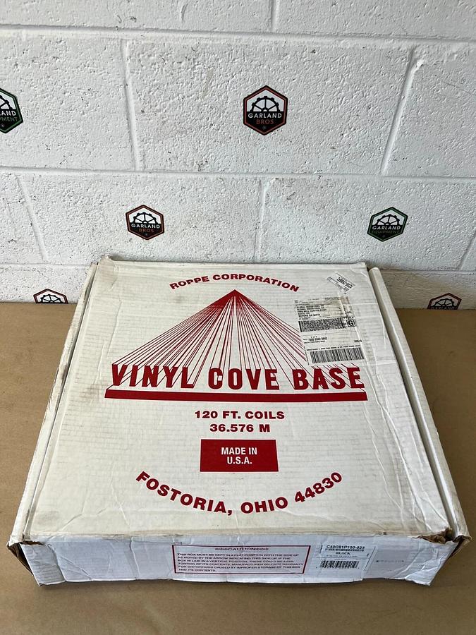 Used Roppe Corporation C40C81P100-023 120ft, Coils, 36.576m Vinyl Cove Base, Black