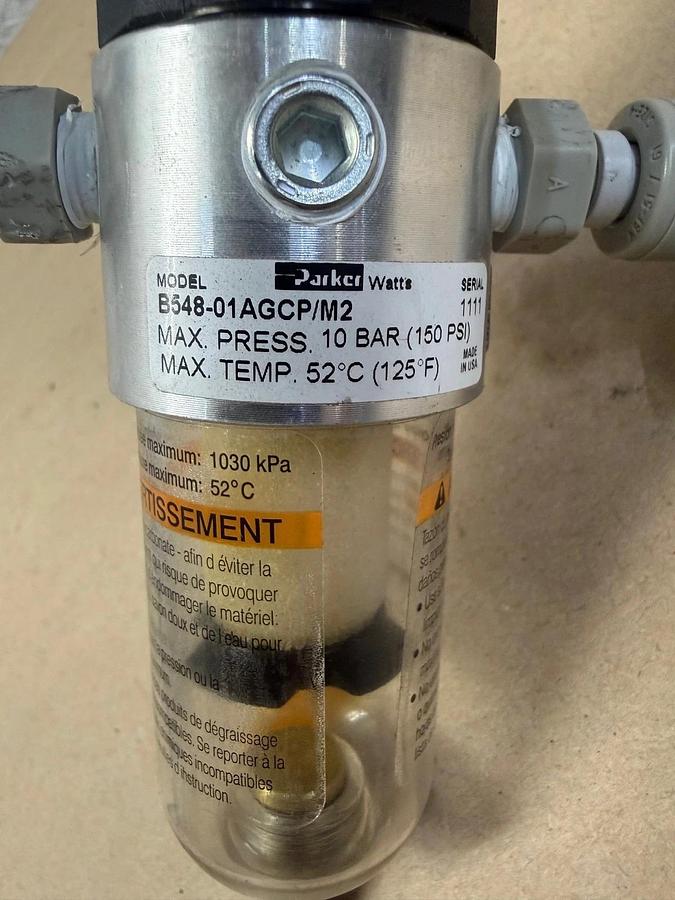 Used Parker B548-01AGCP/M2 Pneumatic Filter Pump, Max Pressure: 10 Bar (150PSI)