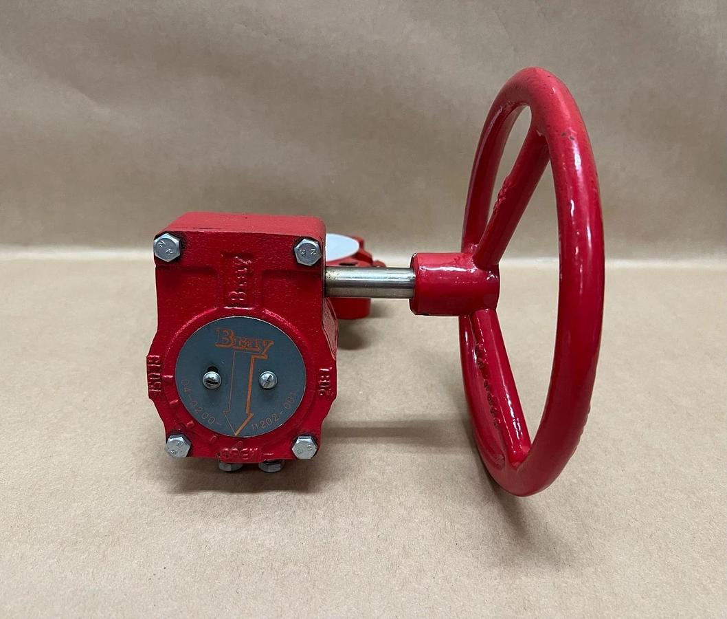 Used Bray 04-0200-11202-001 Manual Gear Operator, Hand Wheel & Ser 23, 3" Butterfly