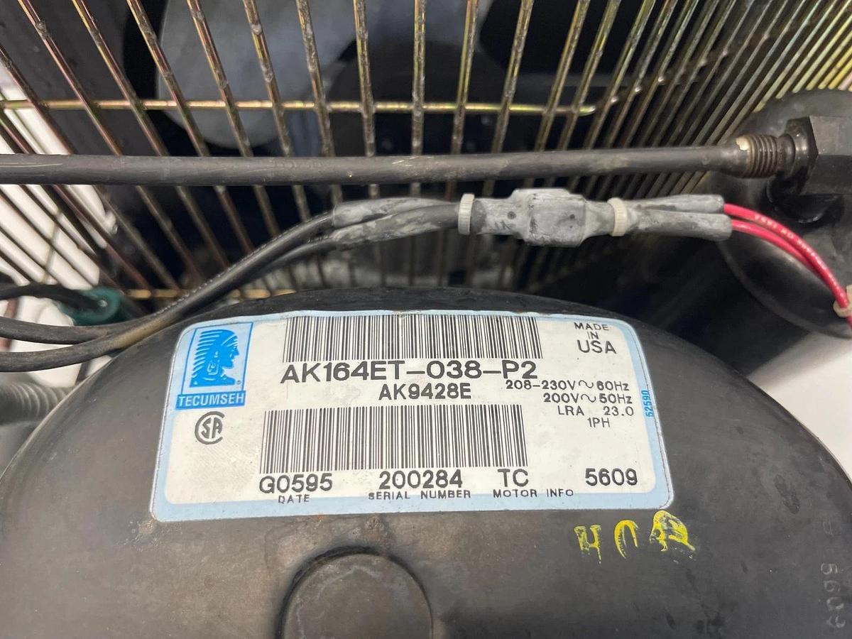 Used Tecumseh AK164ET-038-P2 Reciprocating Condenser Unit, MOD AK9433EC, 230/208V