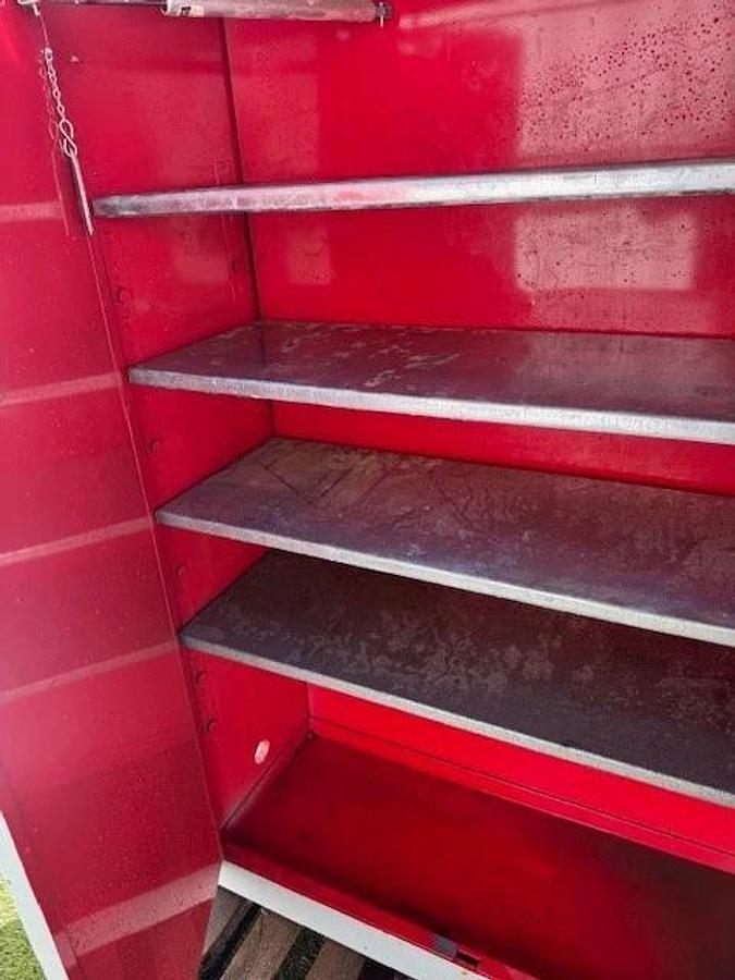 Used Containment Industrial Cabinet 2-Door, 4-Shelf Cabinet, W:40” D:16” H:62”