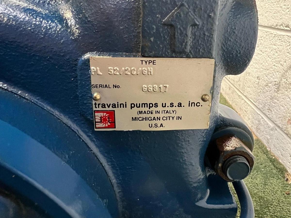 Used Travaini Pumps PL 52/2C/GH Liquid Ring Vacuum Pump