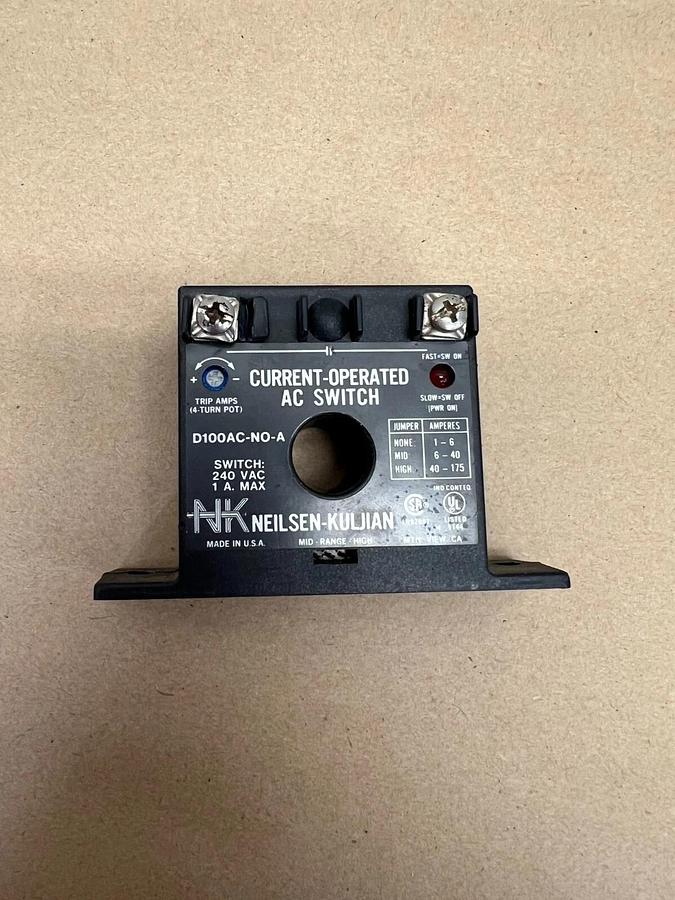Used Neilsen-Kuljian D100AC-NO-A Current-Operated AC Switch