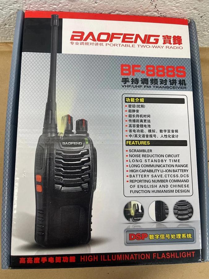 Used Baofeng BF-888S Portable 2-Way Radio, VHF/UHF FM Transceiver