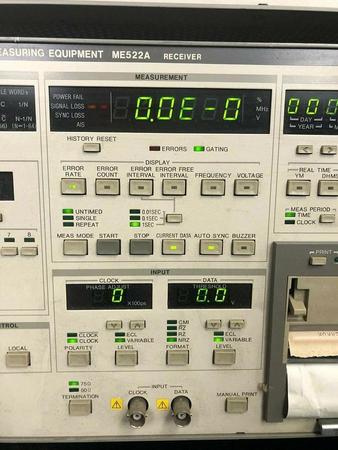 Used Arnitsu ME522A Error Rate Measuring Equipment. Receiver and Transmitter