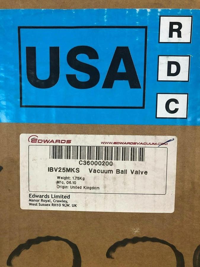 Used Edwards IBV25MKS Ball Valve