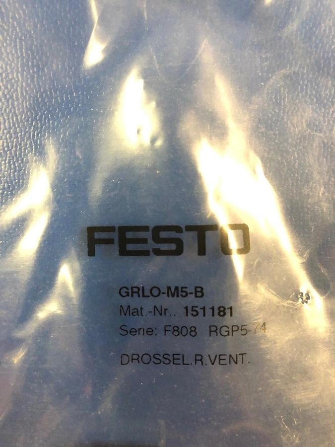Used Festo GRLO-M5-B Flow Control Valve
